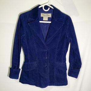 Paris Blues Outerwear Small Blue Fitted Blazer